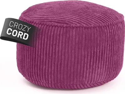 Image de LUMALAND Pouf Cord - Vin rouge