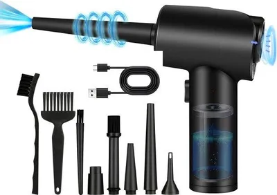 Obrázok produktu pre Elektrický vysávač – 3 rýchlosti – stlačený vzduch – bezdrôtový – nabíjací – na nečistoty – čierny