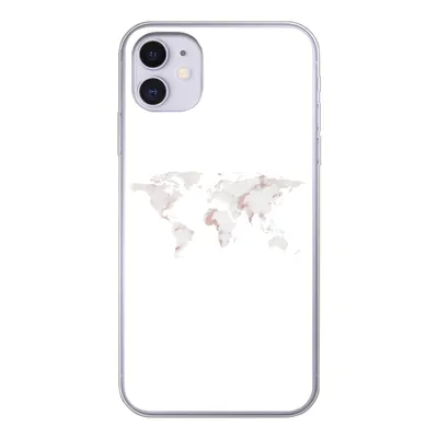 Produktbild von MuchoWow® Handyhülle Schutzhülle Hülle für iPhone 11 Weltkarte - Marmor - Karte Silikon Softcase Handy Hülle - Handytasche