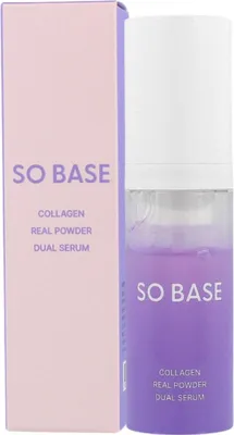 Zdjęcie produktu dla SO BASE Collagen Real Powder Dual Serum 30.6 g - Intensywnie ujędrniające dwufazowe serum z kolagenem
