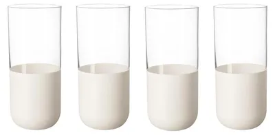 Immagine prodotto di Villeroy & Boch Manufacture Rock blanc Longdrink-Glas, Set 4tlg. 151 mm weiß Vorteilsset 2 Stück 1137998260 4003686439481
