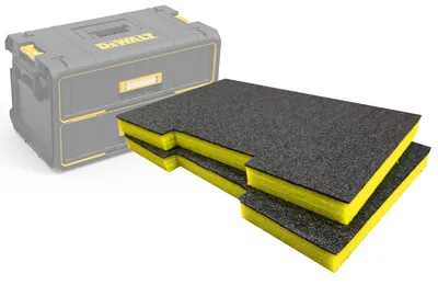 Schaumstoff-Einlagen für DeWalt ToughSystem, Gelb, 30 mm, 2 Stück