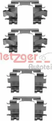 Produktbild von METZGER 109-1257 Zubehörsatz Scheibenbremsbelag Vorne für HONDA Jazz II Schrägheck (GD, GE3, GE2) CIVIC VI Hatchback (EJ, EK) CRX III (EH, EG)