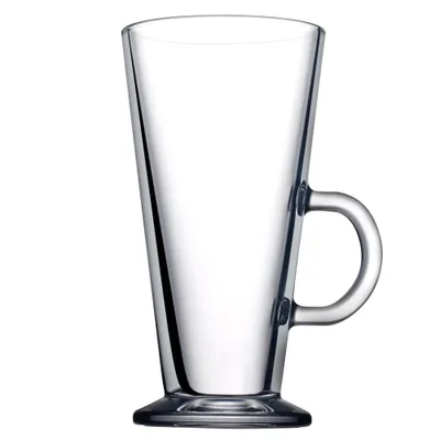 Image de Orion Gobelet à café Verre à café Verre à thé avec anse pour CAFÉ AU LAIT 380 ml