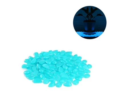 Produktbild von 200 Stück Bunt Leuchtsteine Kieselsteine Leuchtende Kieselsteine Leuchtkiesel Floureszierende Pebble Steine für Aquarium Garten Kinderzimmer Dekor