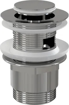 Produktbild von alcadrain Ablaufventil für die Waschbecken CLICK/CLACK 5/4" Ganzmetal mit Überlauf, Kleiner Stopfen