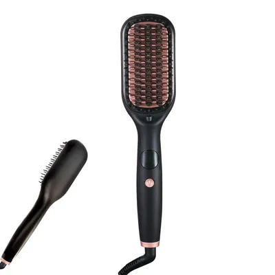 Produktbild von Glättbürste Anti-Frizz Heizkamm Damen – Schnellaufheizung 20 Sek | 5 Temperaturstufen 130-210°C | Reise Haarbürste