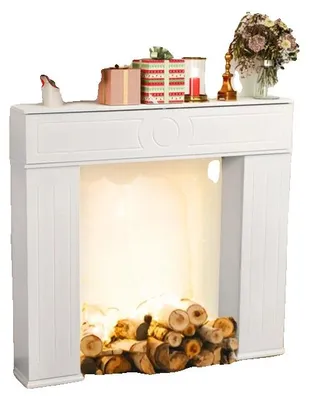 Produktbild von Kaminofen-Schrank, lackierte Oberfläche, vielseitige Stauraumoptionen, WEISS