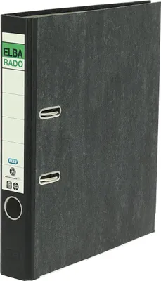 Image de Elba - Classeur Rado, format folio, en carton, dos 5 cm, noir