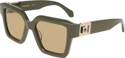 Produktbild von Ferragamo SF2084S Khaki 53/19/145 Damen Sonnenbrillen