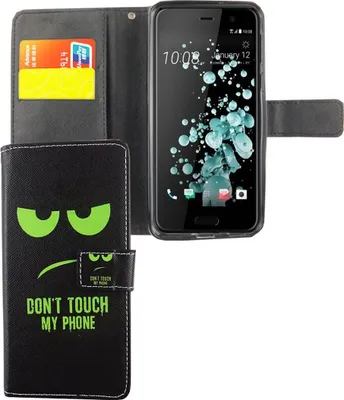 Produktbild von Handyhülle Tasche für Handy HTC U Play Dont Touch My Phone Grün