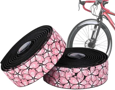 Immagine prodotto di Nastro per manubrio per bicicletta, 2 rotoli - Nastro autoadesivo in EVA - Nastro antiscivolo per bicicletta con tappi terminali - Ammortizzante - Adatto per bici da corsa e mountain bike