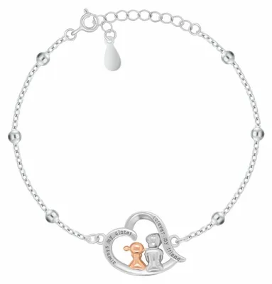 Produktbild von Silbernes Bicolor-Armband fü r Schwester BRC218W