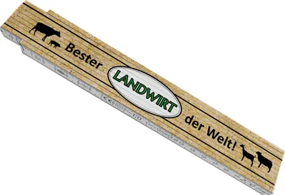 Produktbild von Bester Landwirt der Welt! Meterstab aus Holz