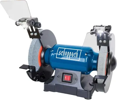 Produktbild von Scheppach Doppelschleifer SM200L Schleifgerät | 500W Leistung | Verstellbarer Funkenschutz | Schleifscheibe 200mm Ø | LED-Arbeitsleuchten | Grauguss
