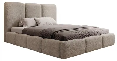 Produktbild von Polsterbett DreamLux Capri 200 x 200 cm mit Lattenrost und Bettkasten Stoff Abriamo 3, KI-generiertes Bild