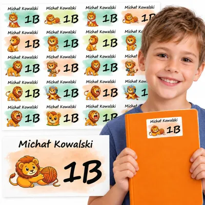 Produktbild von NAMENSSTICKER HEFT 20 St. - Tier Tiere Löwe Safari