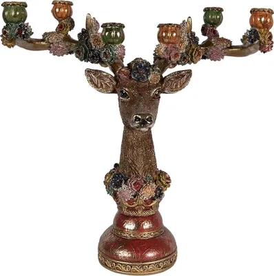 Image de Clayre & Eef Chandelier Cœur 51x21x50 cm Marron Plastique