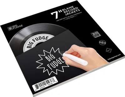 Produktbild von BIG FUDGE Pro Blank Schallplatten Hüllen - 12" x Schwarz - 20 Vinyl LP Schutzhüllen 400 g/m² - Kompatibel mit Aussenhüllen und Innenhüllen