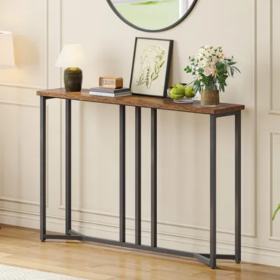 Productafbeelding van YITAHOME Console tafel, 100 cm, smalle bijzettafel, zwart en bruin