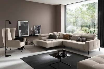 Produktbild von KAWOLA Sofa OHIO Ecksofa Feincord beige Recamiere links