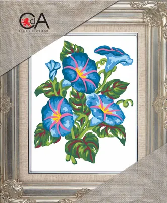 Produktbild von CDA Halbkreuz Stickpackung "Ackerwinde", bedruckt, 14x18cm