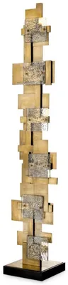 Produktbild von Casa Padrino Luxus Stehleuchte Vintage Messing / Schwarz H. 166 cm - Luxus Leuchten