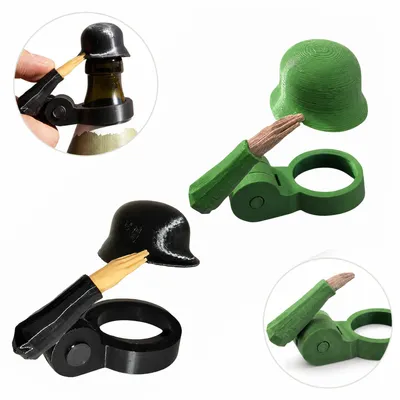 Produktbild von Soldat Salut Bierflaschen Helm, Bierflaschenverschluss 2026, dekorativ, Insektenschutz & Geschenkidee, schwarz + grün