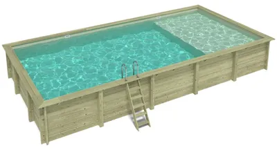 Produktbild von Altanka BAS7310OSPI3+PLA310, 50100 l, Gerahmter Pool, Kind & Erwachsener, Leiter, Holz