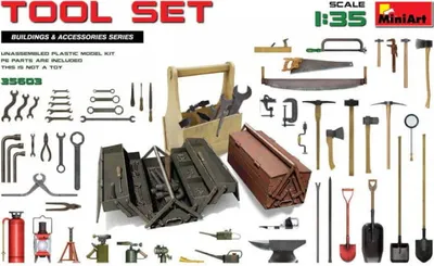 Produktbild von MiniArt 1:35 Werkzeugkiste m. Zubehör Plastik Modellbau