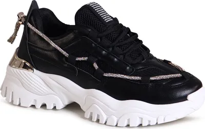 Produktbild von topschuhe24 2954 Damen Plateau Sneaker Keilabsatz Glitzer Turnschuhe , Farbe:Schwarz, Größe:38 EU