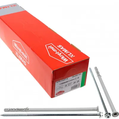 Immagine prodotto di Tassello per telaio Tassello esagonale a gambo lungo Tassello per telaio finestra Tassello Torx Ø10x260mm/Ø7x265mm 25 pz. KPR-FAST