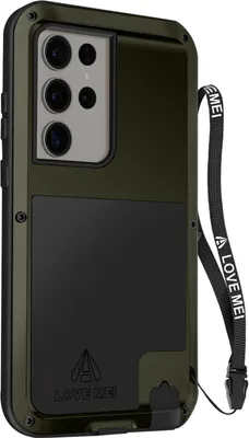 Produktbild von Love Mei, Stoßfeste und wasserdichte Rundumhülle für Samsung Galaxy S23 Ultra, Khaki