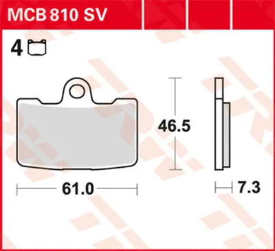 Zdjęcie produktu dla Klocki hamulcowe TRW Trw Sinter Mcb 810 Sv
