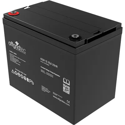 Produktbild von Offgridtec® AGM 75,6Ah 20HR 12V - Solar Batterie Akku Extrem zyklenfest