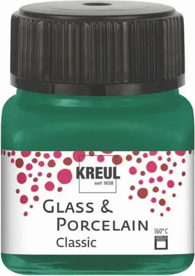Immagine prodotto di Kreul Glass & Porcelain Colour Classic 20 ml, verde scuro opaco