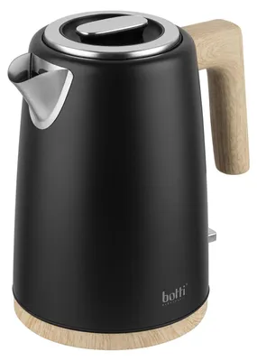 Wasserkocher 1,7L 2200W Schwarz Edelstahl Automatik