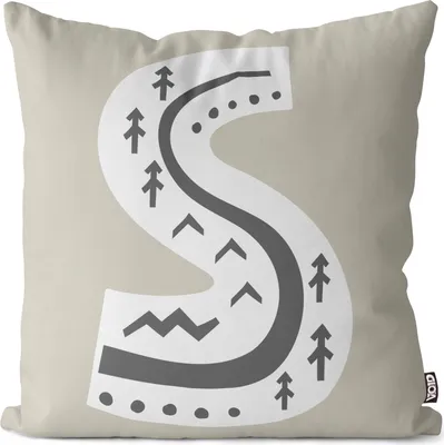 Produktbild von VOID S Dekorative Buchstaben Kissenbezug Kissenhülle Sofakissen Kissen Deko Outdoor-Kissen Dekokissen