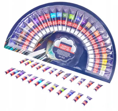 Produktbild von Van Bleiswijck Acrylfarben-Set 24 Farben mit Palette