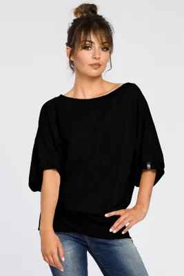 Produktbild von BeWear Kurzarm-T-Shirt für Frauen Yonkathu B048 schwarz L/XL