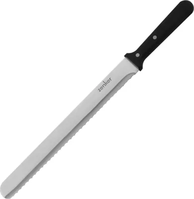 Produktbild von Zenker nóż do ciasta i lukru 43 cm, profesjonalny nóż kuchenny ze stali nierdzewnej do krojenia i lukru, ostrze: 30 cm z ząbkowaną krawędzią