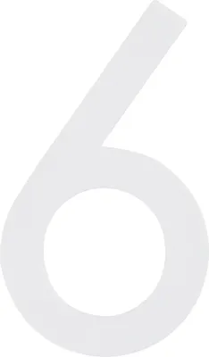 Produktbild von Alpertec Hausnummer 6 Selbstklebend Nachtleuchtend