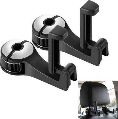 Immagine prodotto di Supporto per sedile posteriore dell'auto, supporto universale per poggiatesta dell'auto, supporto resistente per poggiatesta dell'auto per guanti e borse
