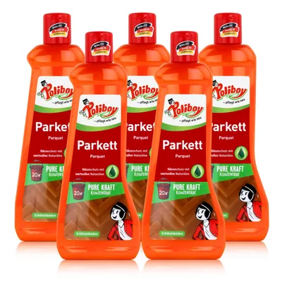 Produktbild von Poliboy Parkett Konzentrat Reiniger 500ml - Reinigt & pflegt (5er Pack)
