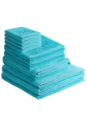 Produktbild von Sansibar Sylt Handtuch Set Frottier-Serie Classic Nr. 6 (Set, 9-tlg), türkis