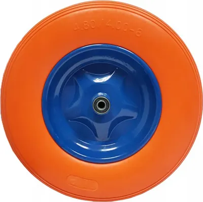 Produktbild von PU Rad 400-8 Schubkarrenrad Vollgummi mit Achse 4.80/4.00-8 Polyurethan Gummi M224