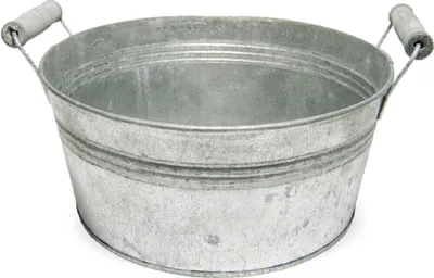 Immagine prodotto di Fioriera da esterno con due manici in metallo grigio Ø 24 cm
