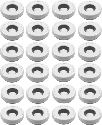 Produktbild von 24 Stück Windaschenbecher Aschenbecher mit abnehmbaren Deckel aus Melamin in weiß ø 10cm