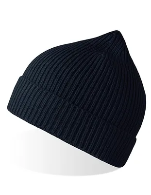 Produktbild von Atlantis ANDB | Andy Beanie es recyceltes Polyester Wintermütze - Farbe: Navy - Größe: One Size