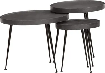 Produktbild von Couchtisch 3 Stk. Schwarz Holzwerkstoff